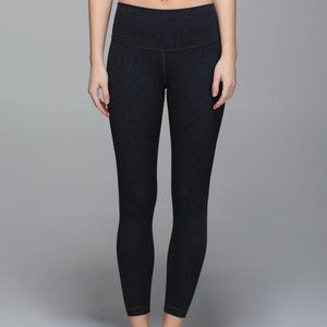 LULULEMON High Times Black Snake Leggings